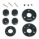 Scanstrut DS-LP-16-BLK Low Profile Black Cable Seal for single cables 2-8mm and connectors up to 16mm - Anodised Aluminium